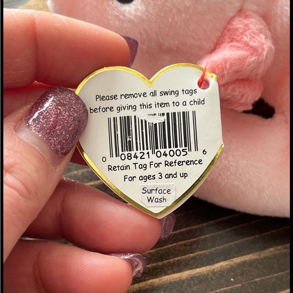 Ty "Squealer" the pig-1 of Original 9 Beanies of 1993-Retired 1998 - Picture 10 of 10